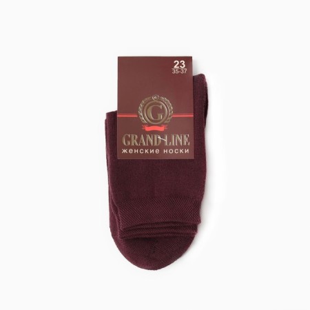 Women's socks Makra inside, burgundy color, size 25-2