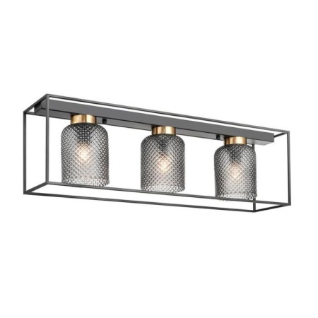 Morrison chandelier, 3x40W E27, black color, gold-1