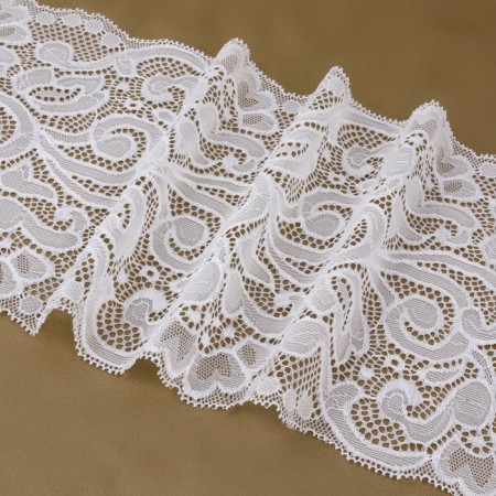 Lace elastic fabric, 175 mm × 23 ± 1 m, white color-2