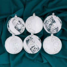 Set of balls plastic D-8 cm, 6 pcs 