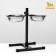 Stand with bowls, 2 x 1 l, height 40 cm, collapsible, black