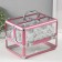 Casket Plastic Metal Carcass "Pink metallic" 18x25x18 cm
