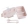 Lunch box with compartments for food, food container, 1.1 l, 21.5 x 7.6 x 15 cm, beige