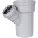 Sewer tee stout SKB-0015-115845, 110 x 58 mm, 45 °, silent