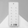 Pusets 6 pairs "Romance" squares, white color in silver