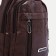 Male sling bag, artificial leather, headphone opening, brown color