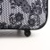 Road bag on wheels, lightning department, 3 outer pockets, long belt, black/white color