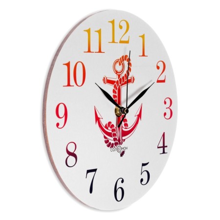 Wall clock, series: interior, "anchor", discrete move, d-23.5 cm-1