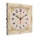 Watch wall, interior "hut", 38 x 38 cm, silent, white gold
