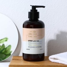 Body cream, moisturizing and aroma, 300 ml, vanilla aroma with wood notes, aroma Theory by Beauty Fox