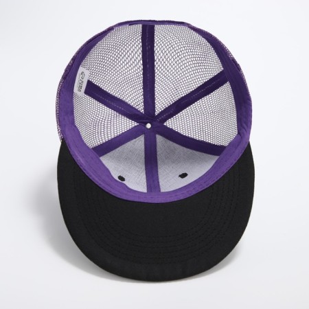 Men's cap with a straight visor Demon, black color, mesh, rr 56-5