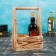 Carriage for 2 bottles with a wooden handle, 21x11.5x30.5 cm, exotic