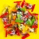 Chewing sweets "Bribel", tastes: orange, lemon, strawberries, apple, 70 g.