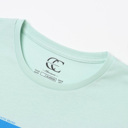 Male T -shirt, Aqua color, size 46 (m)-2