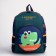 Baby backpack on lightning, 3 outer pockets, green color