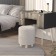 Pouf "Marta", 360 × 360 × 460 mm, Shenill fabric, color Betsy 013 / light gray