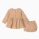 Kit for girls (tunic, shorts) minku, beige color, size 80-86