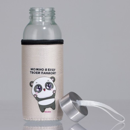 Water bottle in the case “I can be your panda”, 350 ml-2