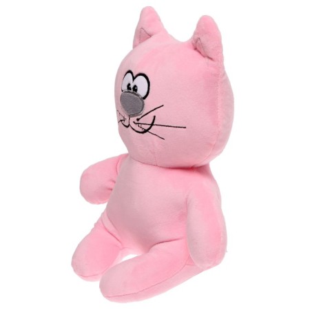 Soft toy "Cat Lucky", pink color, 21 cm-1