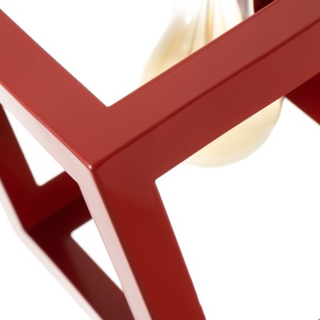 Bayerlux suspension lamp Bayerlux "Square" 1x40W E27 red 16x16x18-116 cm-4