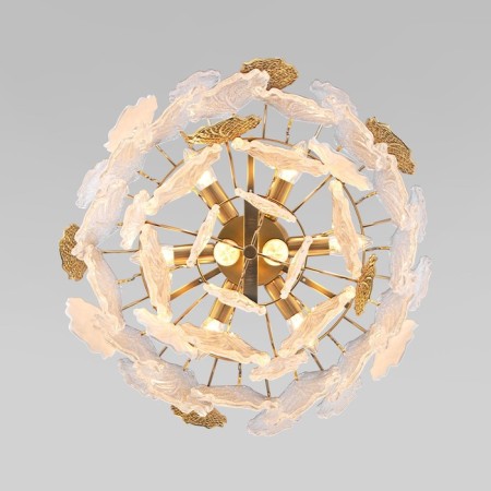 Suspended Bogate’s Leaf 369/8, E14, 8x40W, 500x500 mm, gold gold-3