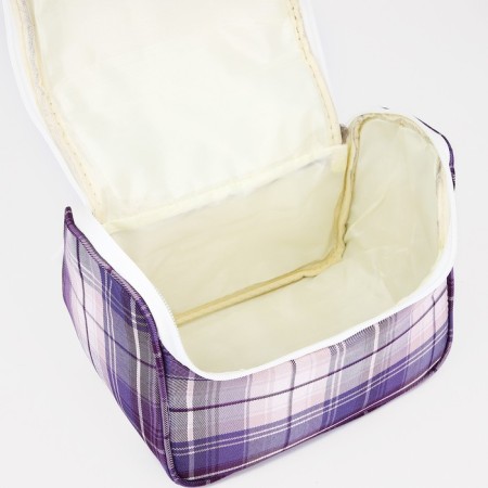 Lightning cosmetic bag, gray/purple color-2