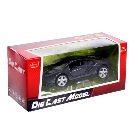 Metal machine "Hypercar", 1:32, inertia, doors open, black color-4