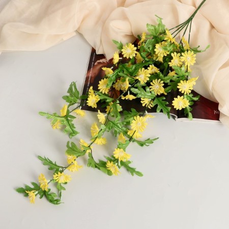 Artificial flowers "Kerria" 4x65 cm, yellow