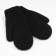 Female mittens, black color, size 7-8