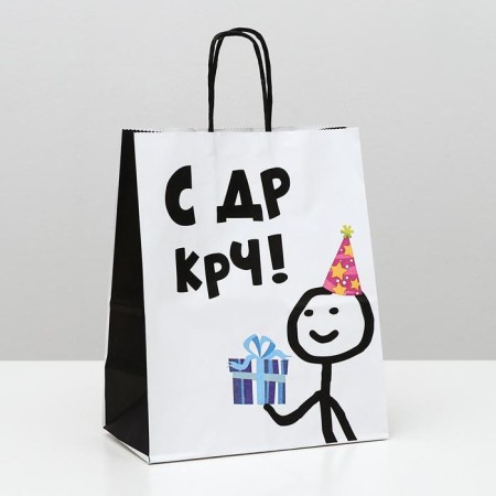 Craft package with jokes "with DR CRC", 22 x 12 x 27 cm