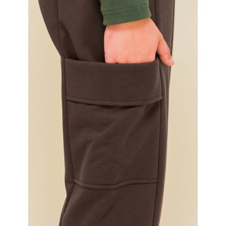 Pants for boys, height 104 cm, chocolate color-5