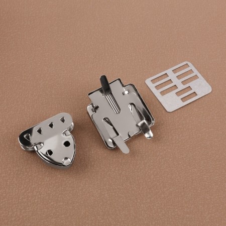 Bag's fastener, 3.3 × 3.8 cm, silver color-3