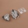 Bag's fastener, 3.3 × 3.8 cm, silver color