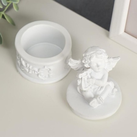 Polystone box "Snowty Angel Musician" MIX 5.5x5x8.5 cm-6