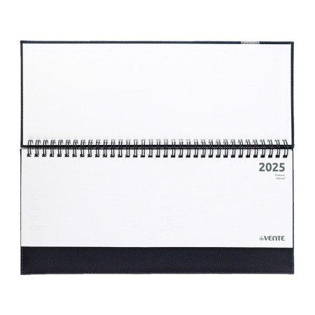 Dated planning 2025, 310 x 145mm, 64 sheets, Devente. Vertical, solid cover, leatherette with foam rubber, embossing, block 70, blue-9