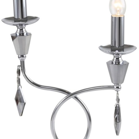 Luminaire desktop Grace 2XE14 40W, size 28x8x41 cm, color chromium-1