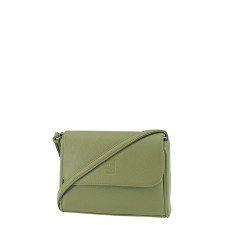 Messenger bag, valve department, green color 21x26x7cm