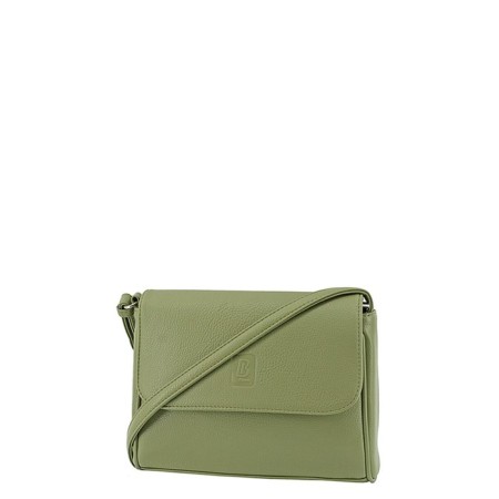 Messenger bag, valve department, green color 21x26x7cm