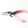 Gilotine clawerus with a rubberized handle, a hole of 7 mm, pink