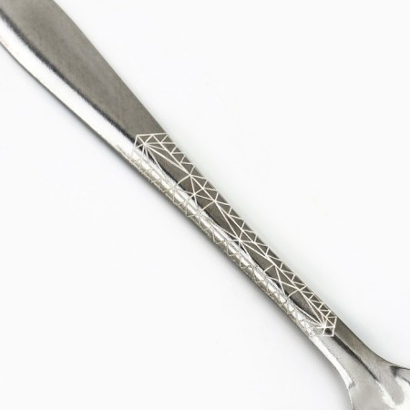 A teaspoon spoon with a mosaic application, 13.5 cm-2
