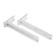 SL-02 bracket, for a microwave oven, adjustable, up to 40 kg, 313-413 mm, metallic, white
