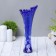 Vase "Coral" H 280 mm. from blue glass (manual painting) Fig. No. 9 (Bel.)