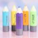 Lip balm is colorless, a mix of flowers and aromas