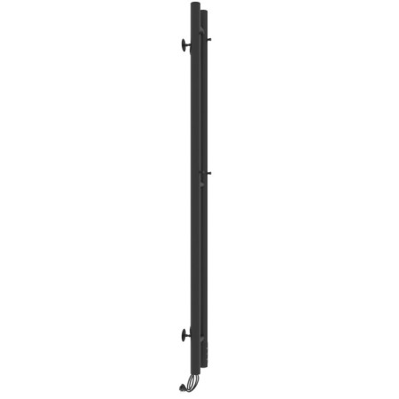 Two electric heated towers Laris Prime ChKCh, 80x1200 mm, 2 crossbars, right, black-11