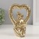 Souvenir Ceramics "Abstraction. In love with heart" gold 13x7x18.5 cm