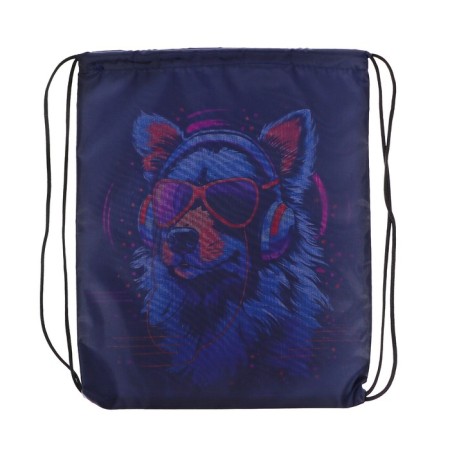 A bag for shoes 420 x 340 mm, calligrata MSO-5s, (soft polyester, density 210d), "dog in headphones"-2