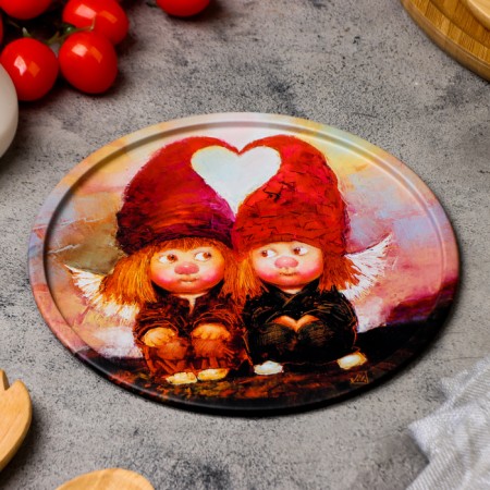 Set of decorative plates "Sun Angel", 3 pcs, 20 x 0.4 x 0.32 cm, metal-5