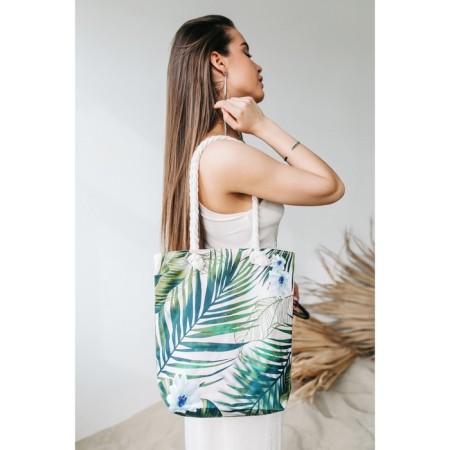 Bag Women's Beach "Plant", 35x40 cm-12