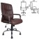 Office armchair Brabix Space EX-508, eco-leather, chrome, brown