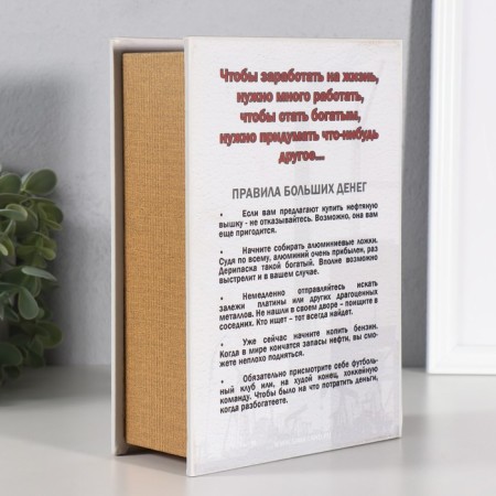 Safe Brush tree "How to earn a billion" (leatherette) 22x16x7 cm-4